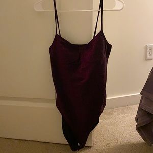 Purple glitter bodysuit